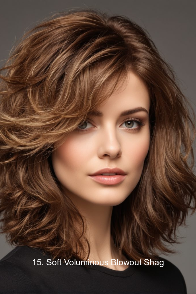 15. Soft Voluminous Blowout Shag