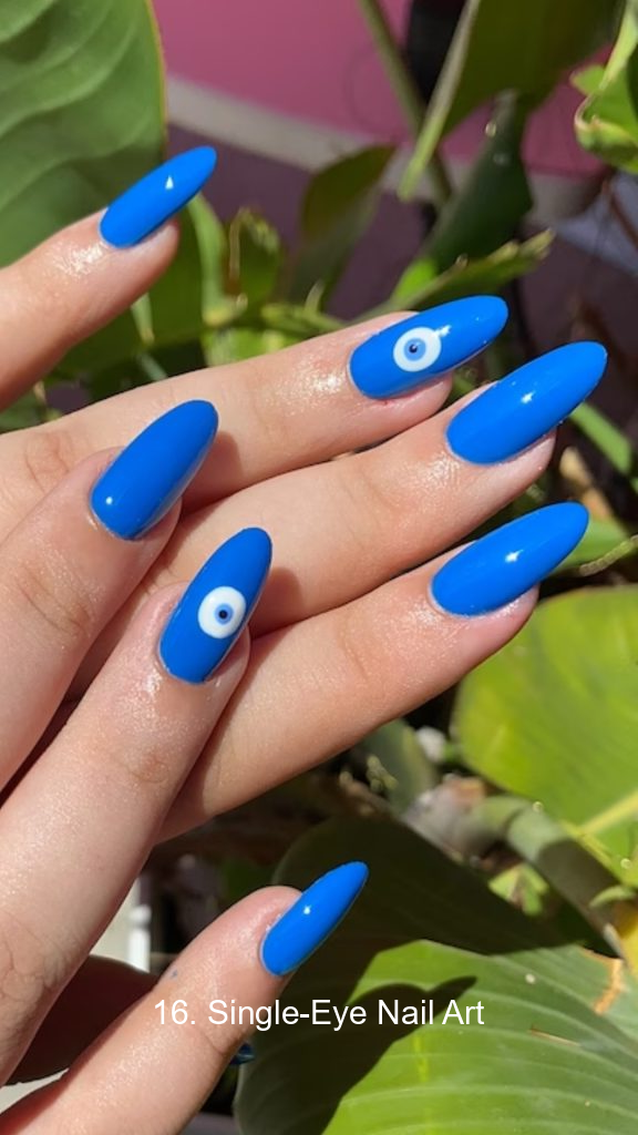 16. Single-Eye Nail Art