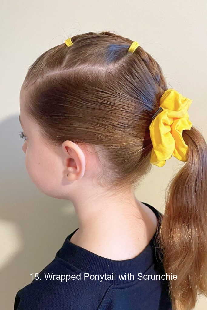 18. Wrapped Ponytail with Scrunchie