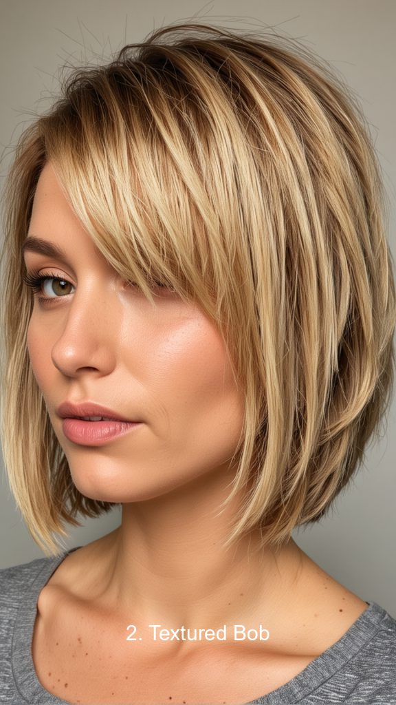 2. Textured Bob