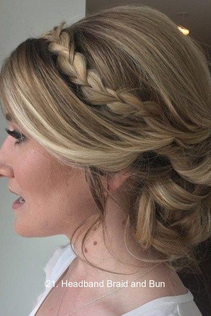 21. Headband Braid and Bun