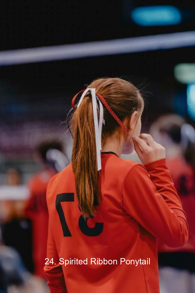 24. Spirited Ribbon Ponytail