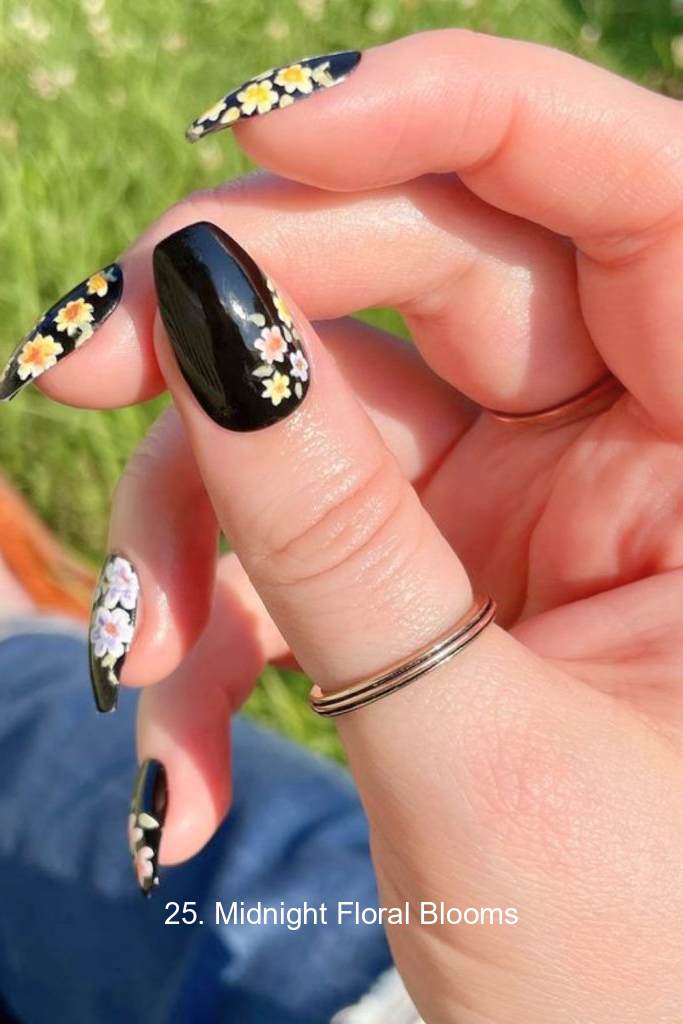 25. Midnight Floral Blooms 1075 25. Midnight Floral Blooms