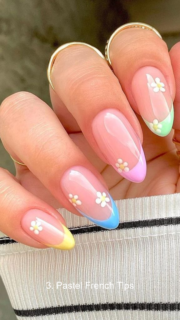 3. Pastel French Tips