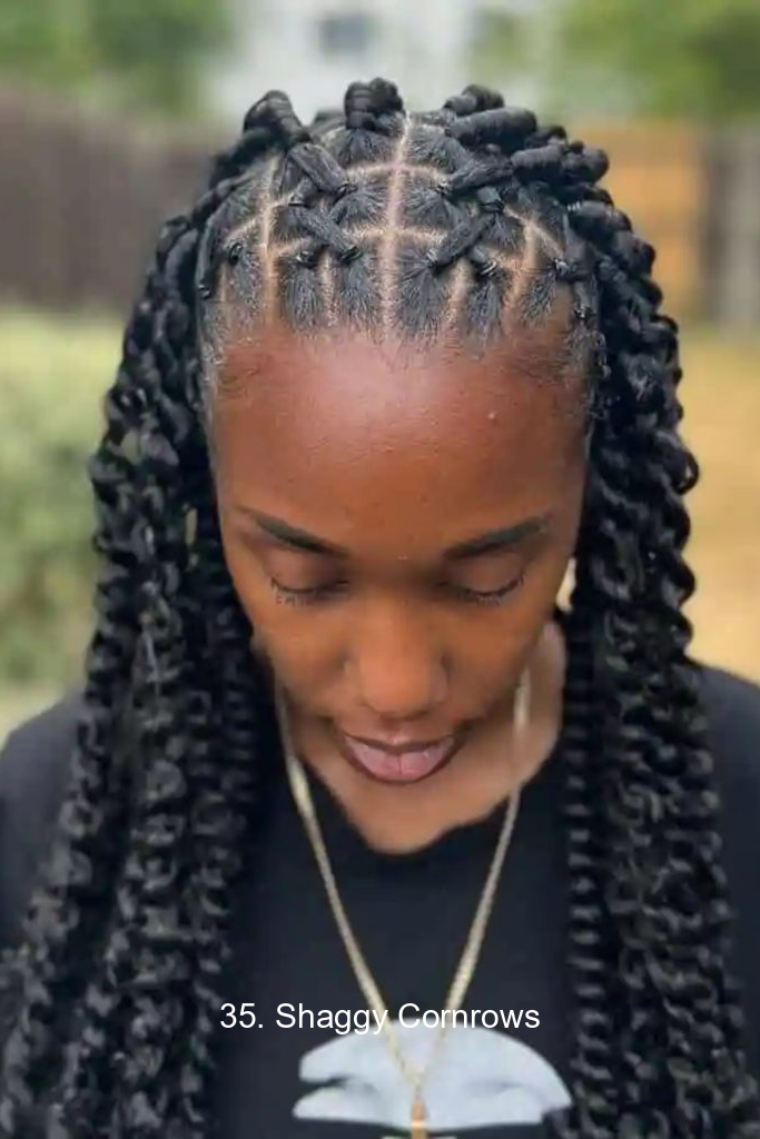 35. Shaggy Cornrows