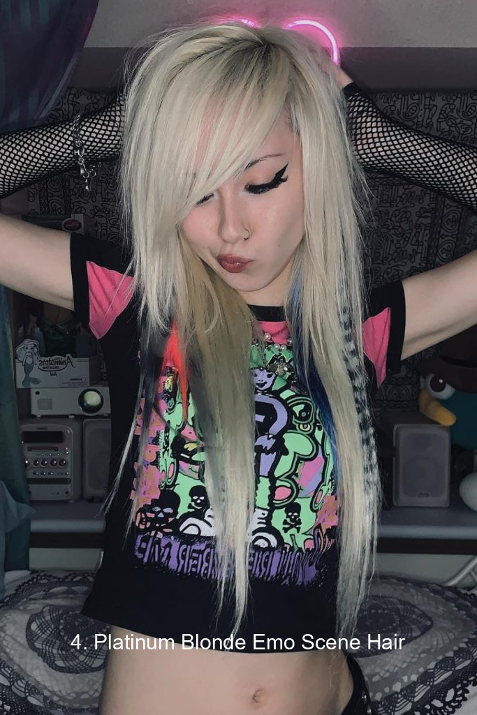 4. Platinum Blonde Emo Scene Hair