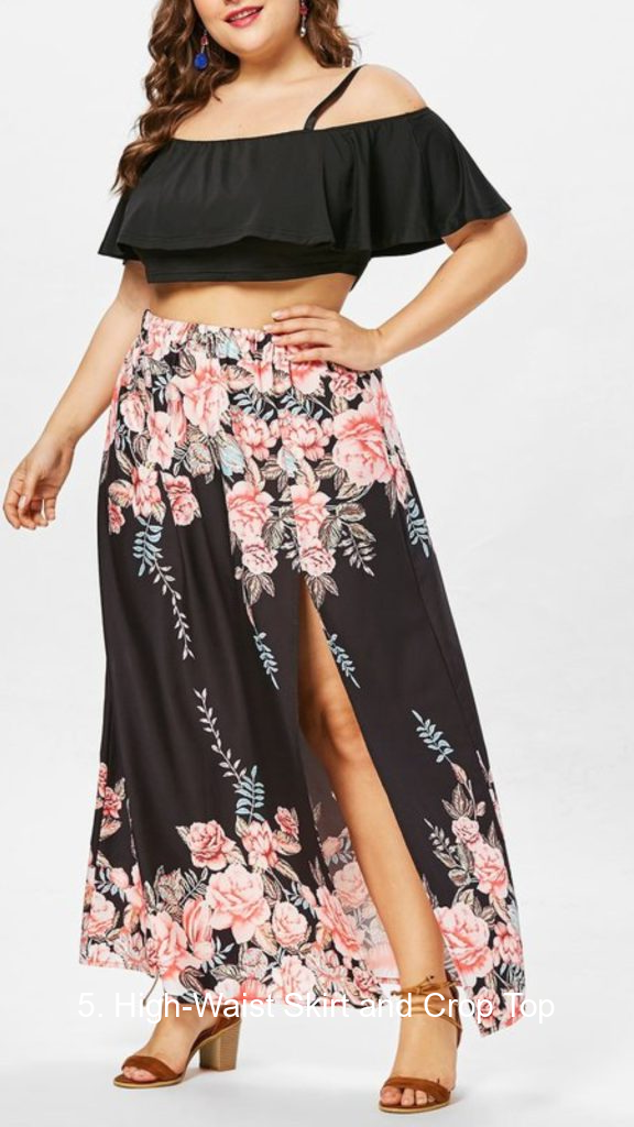 5. High Waist Skirt and Crop T 4753 5. High-Waist Skirt and Crop Top
