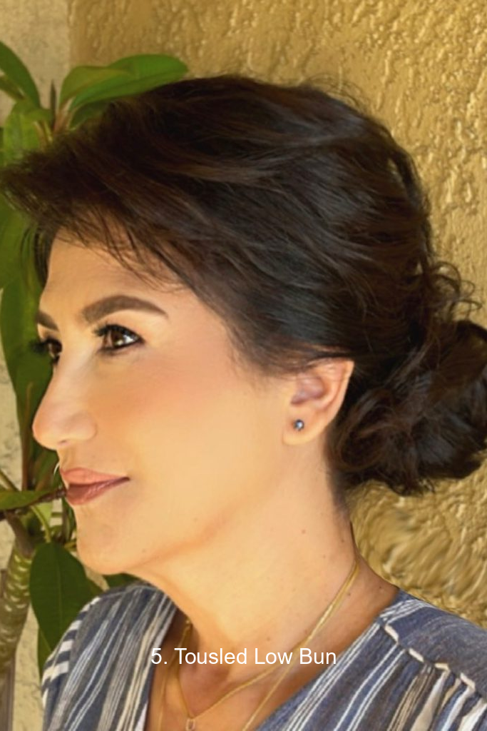 5. Tousled Low Bun