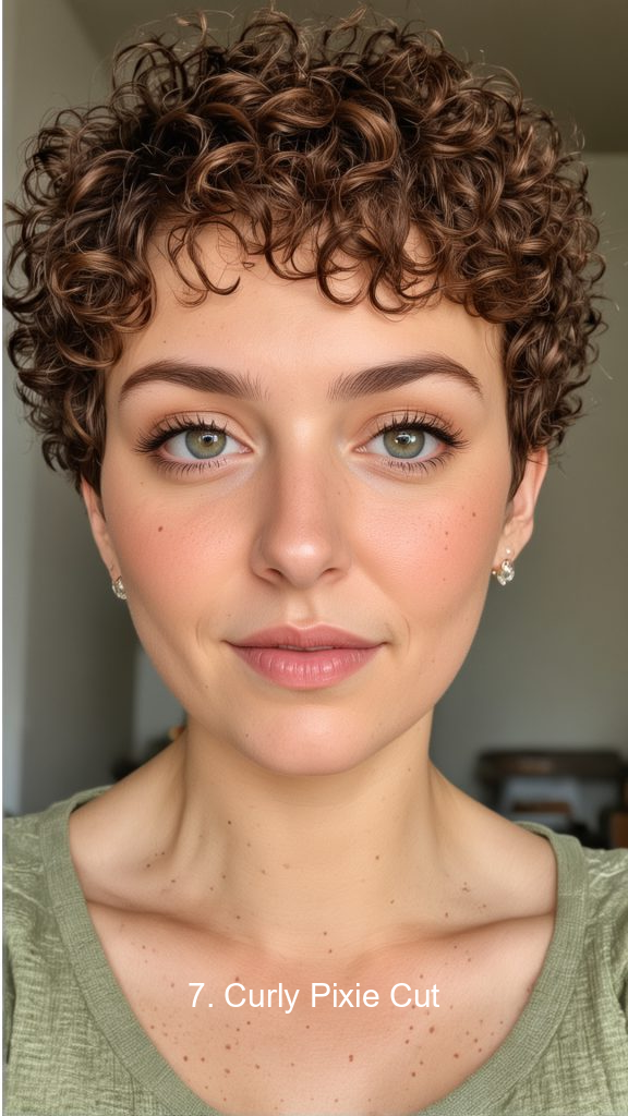 7. Curly Pixie Cut