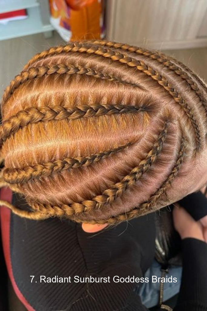 7. Radiant Sunburst Goddess Braids