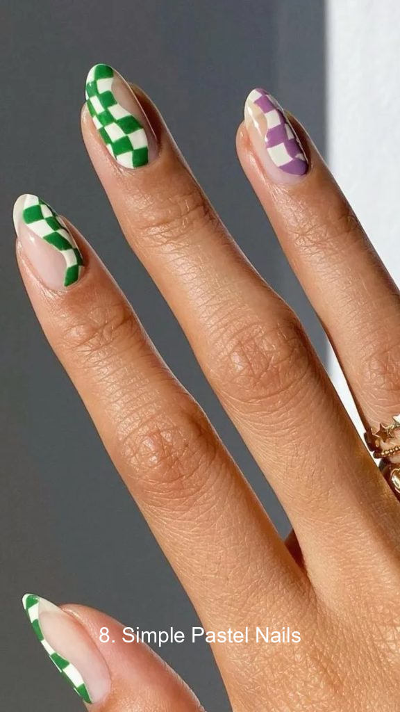8. Simple Pastel Nails