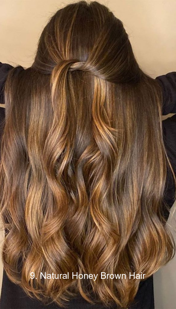 9. Natural Honey Brown Hair